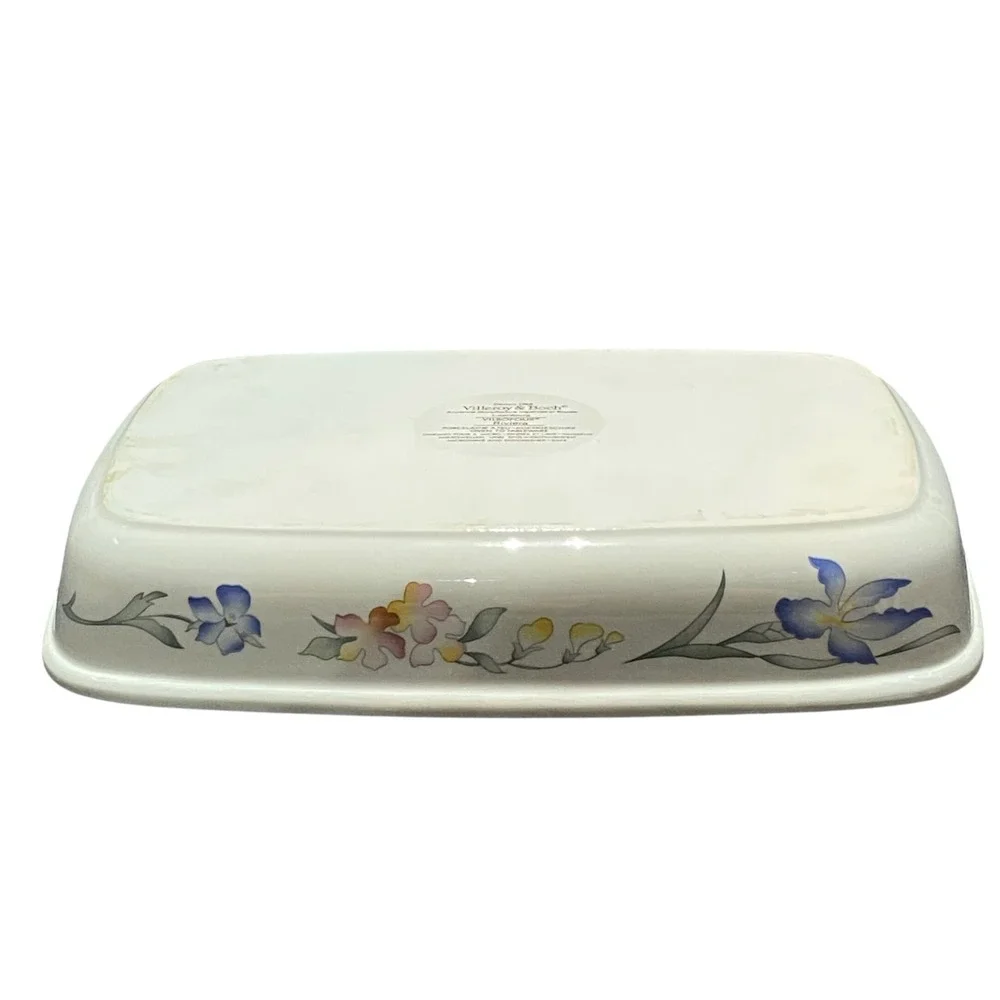 Villeroy & Boch Vilbofour Riviera Rectangular Baking Dish Floral Porcelain 11 in